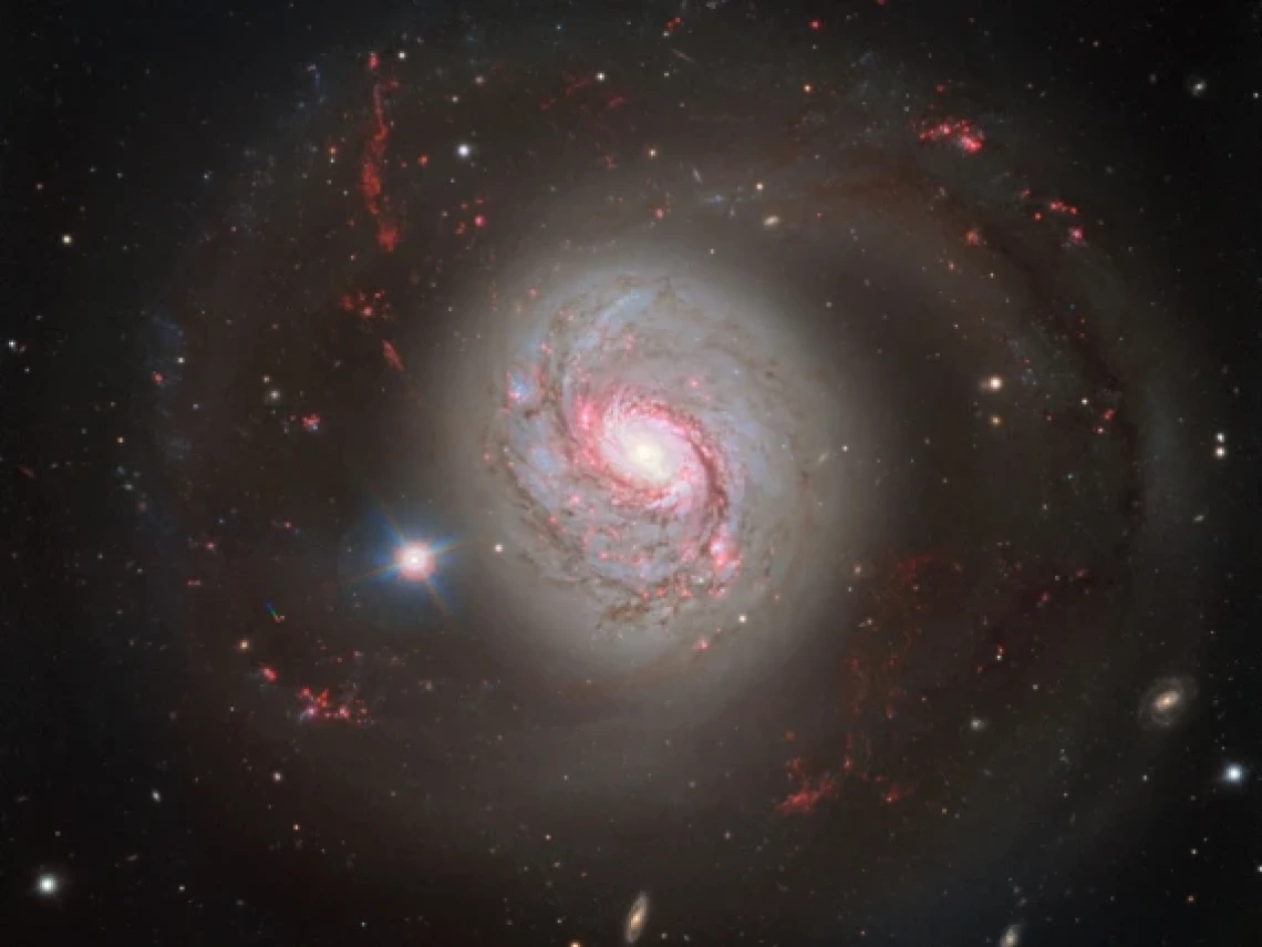 An image of the spiral galaxy NGC 1068 obtained by the European Southern Observatory’s Very Large Telescope (VLT)